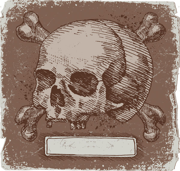 free vector Skull theme vector background
